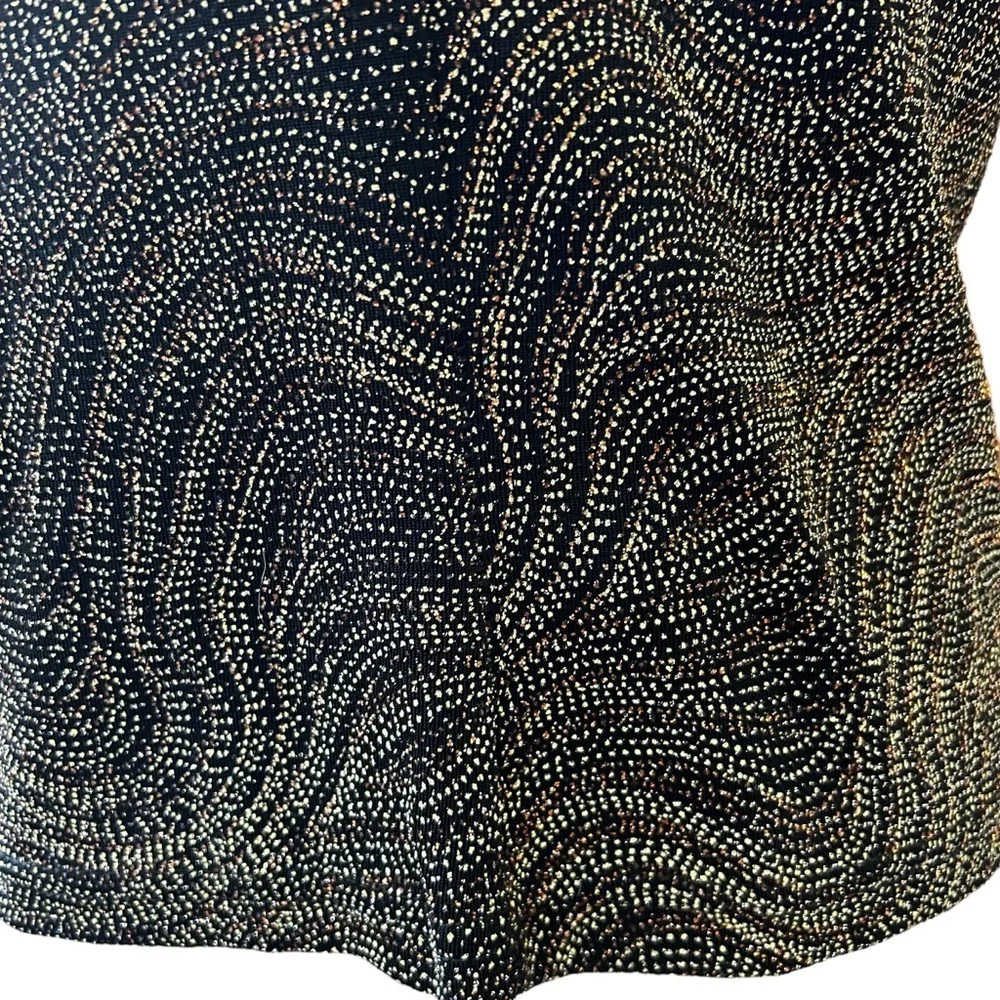 MSK Black and White Patterned Blouse